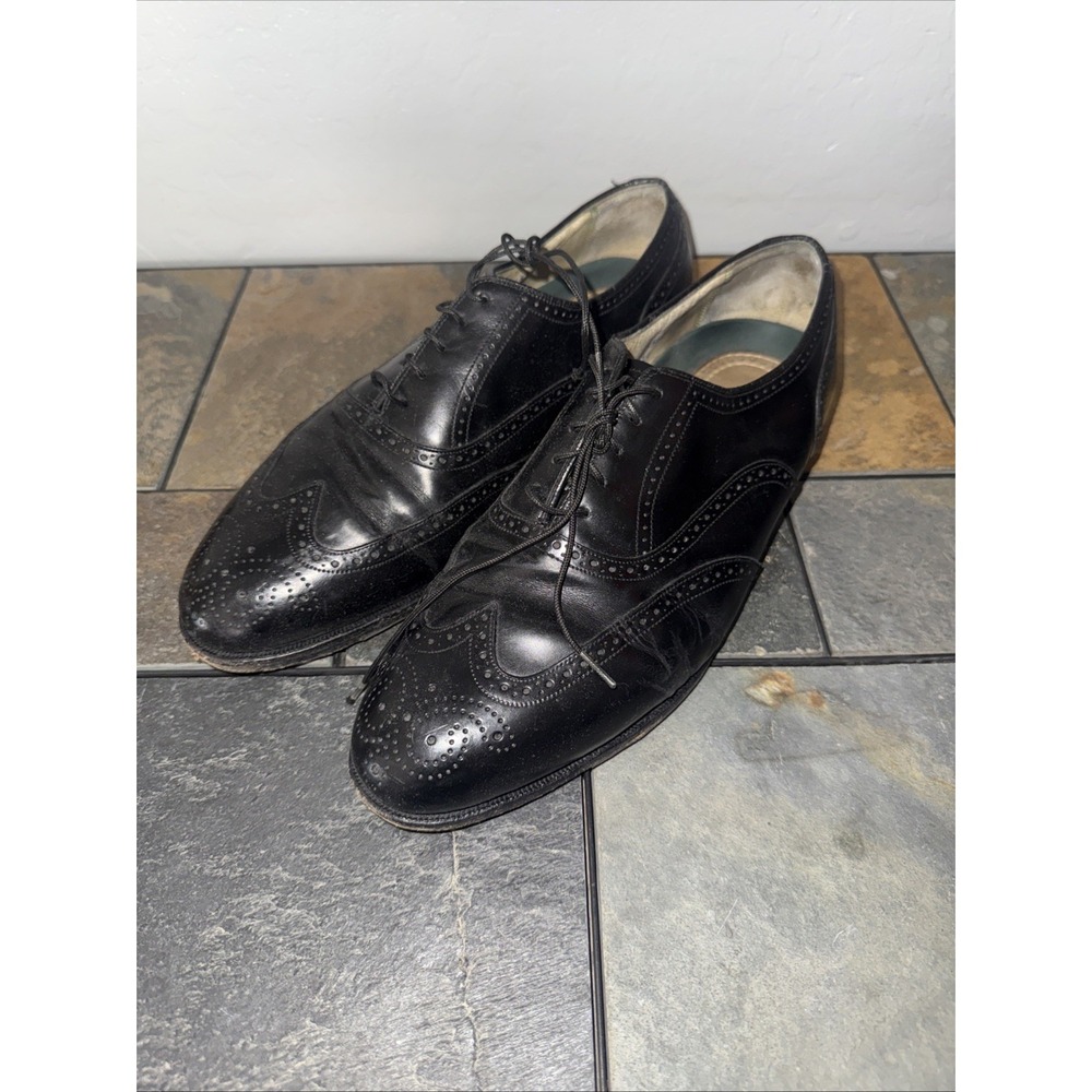 Florsheim Men's Black Leather Wingtip Brogue Lace-Up Oxford Dress Shoes 11D